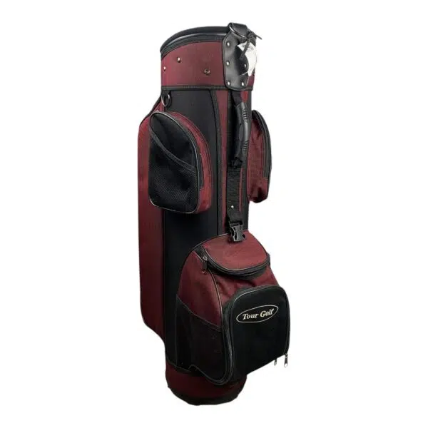 Tour Golf Cartbag / Maroon/Black / 6 Rum - Billede 2